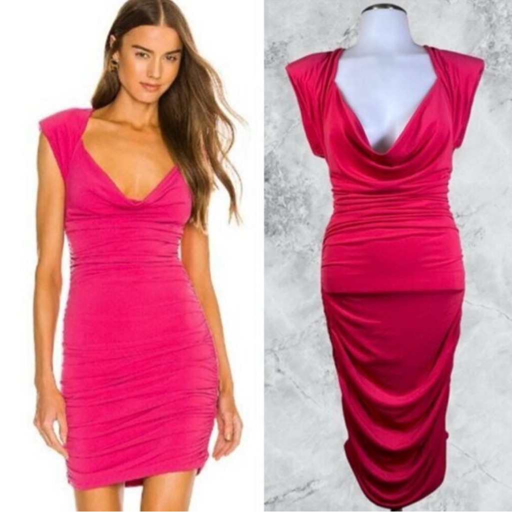 Michael Costello X Revolve Madelyn Mini Dress - Fuchia